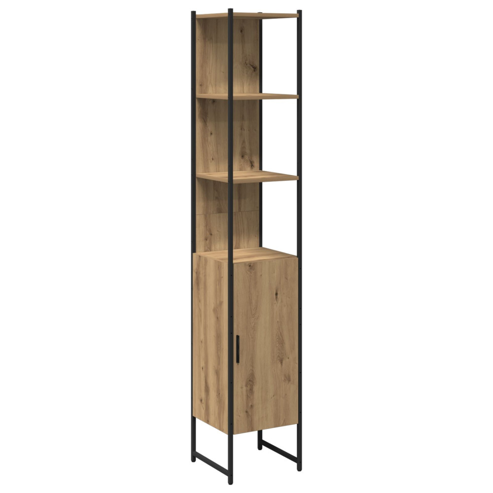 Produktbild för Badrumsskåp artisan ek 33 x 33 x 185,5 cm Konstruerat trä