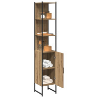Produktbild för Badrumsskåp artisan ek 33 x 33 x 185,5 cm Konstruerat trä