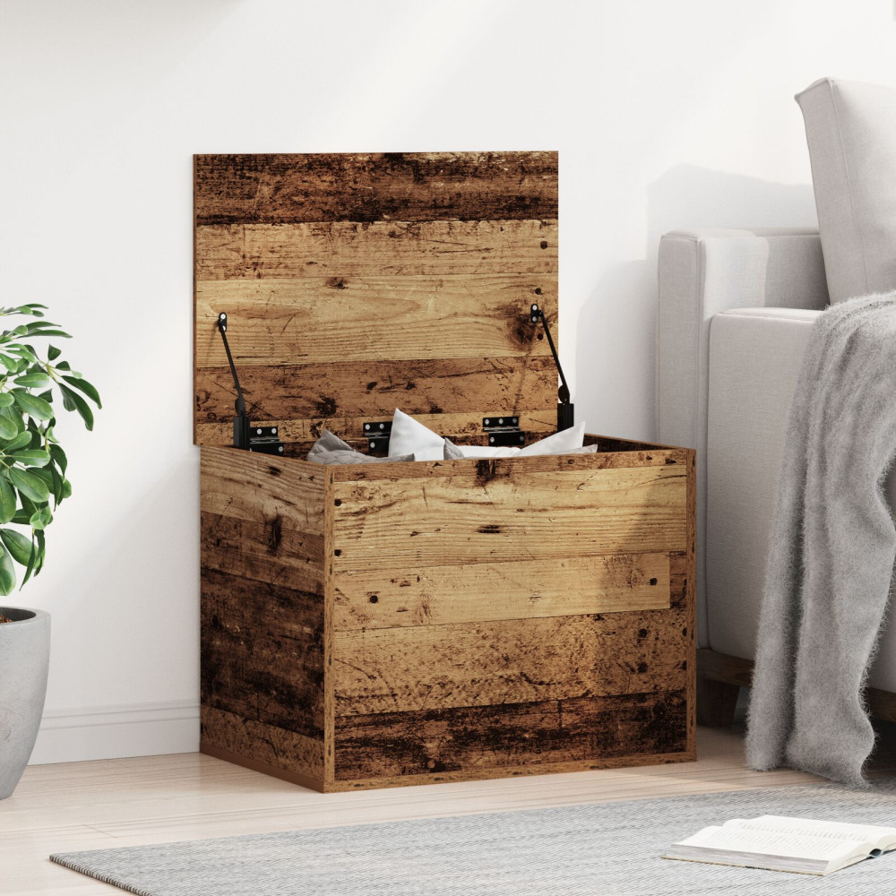Produktbild för Förvaringslåda Gammalt trä 60 x 42 x 46 cm Konstruerat trä