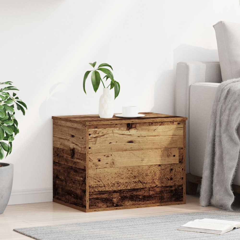 Produktbild för Förvaringslåda Gammalt trä 60 x 42 x 46 cm Konstruerat trä