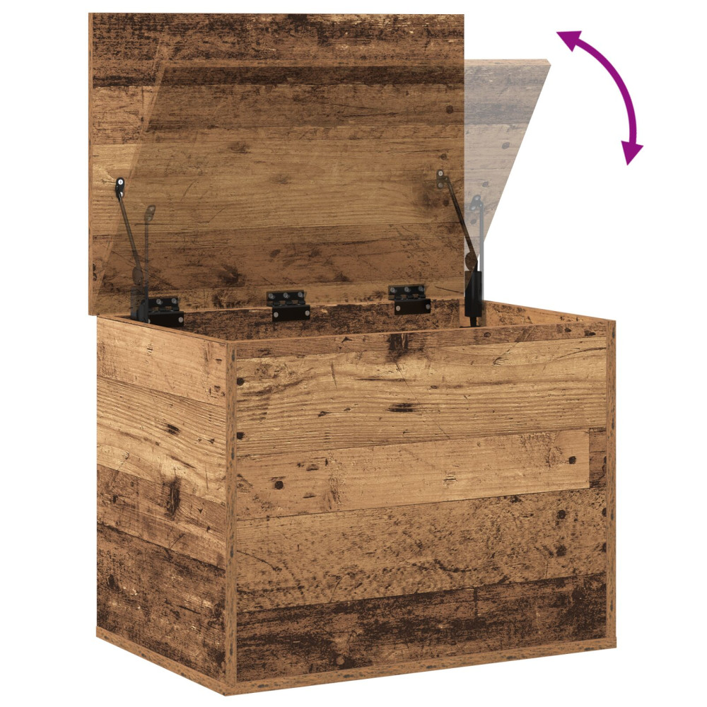 Produktbild för Förvaringslåda Gammalt trä 60 x 42 x 46 cm Konstruerat trä