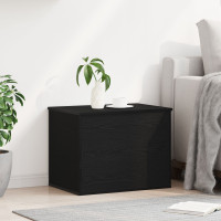 Produktbild för Förvaringslåda Svart ek 60 x 42 x 46 cm Konstruerat trä