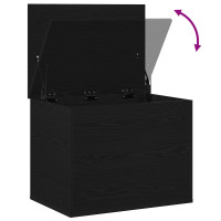 Produktbild för Förvaringslåda Svart ek 60 x 42 x 46 cm Konstruerat trä