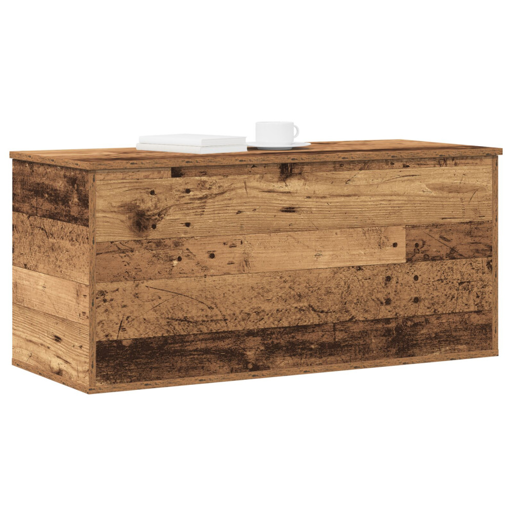 Produktbild för Förvaringslåda Gammalt trä 100 x 42 x 46 cm Konstruerat trä