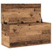 Produktbild för Förvaringslåda Gammalt trä 100 x 42 x 46 cm Konstruerat trä