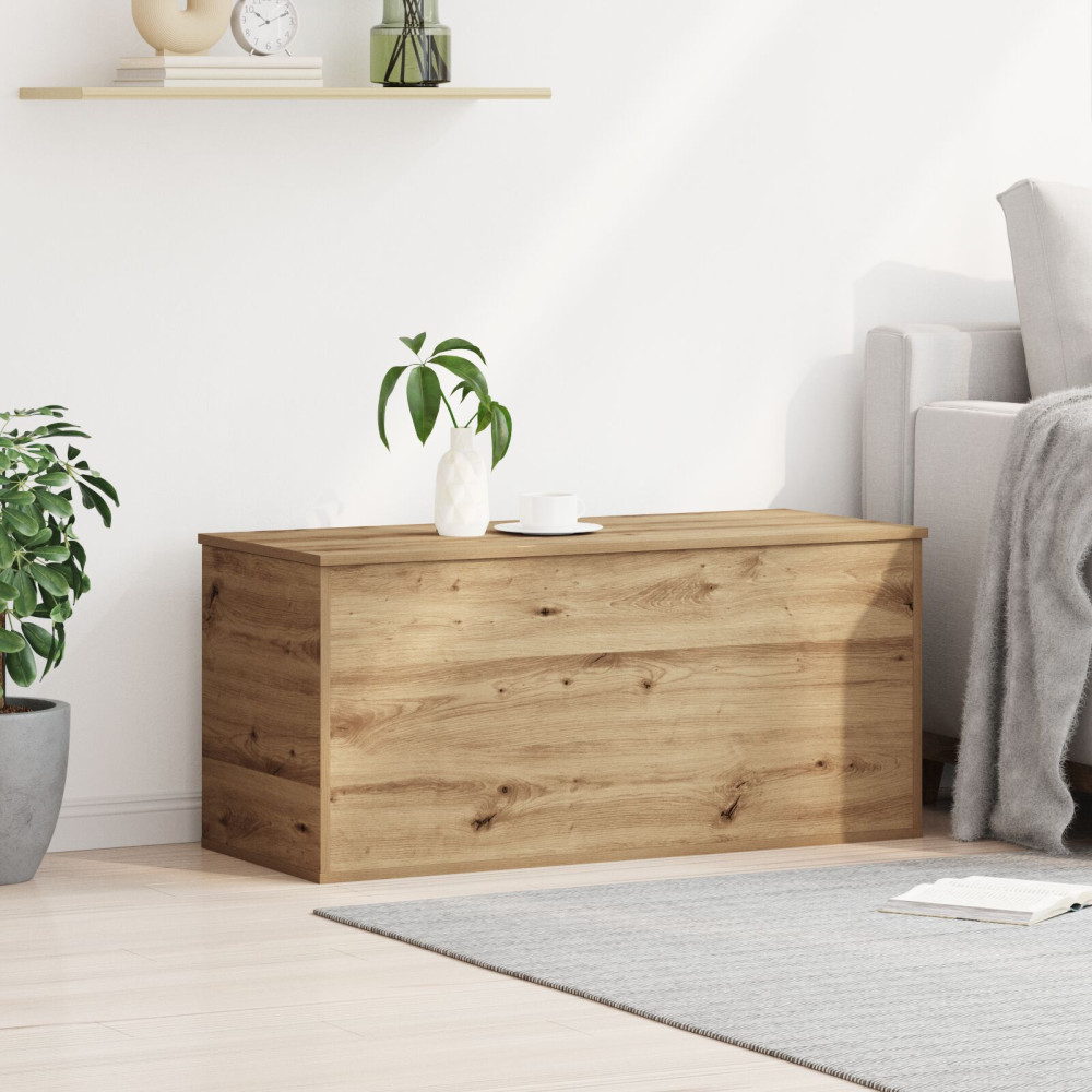 Produktbild för Förvaringslåda artisan ek 100 x 42 x 46 cm Konstruerat trä