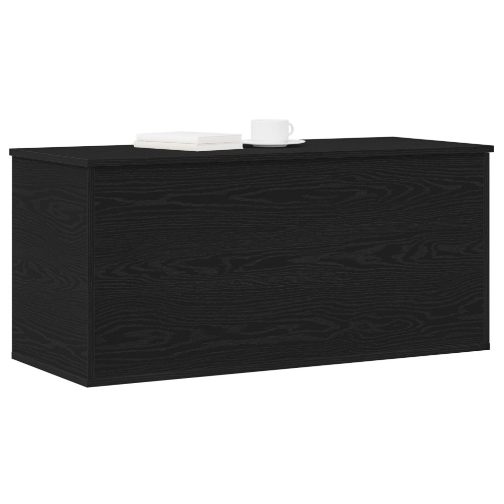 Produktbild för Förvaringslåda Svart ek 100 x 42 x 46 cm Konstruerat trä