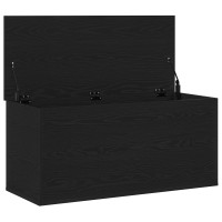 Produktbild för Förvaringslåda Svart ek 100 x 42 x 46 cm Konstruerat trä
