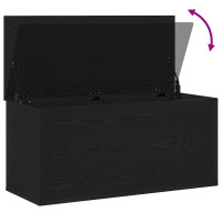 Produktbild för Förvaringslåda Svart ek 100 x 42 x 46 cm Konstruerat trä