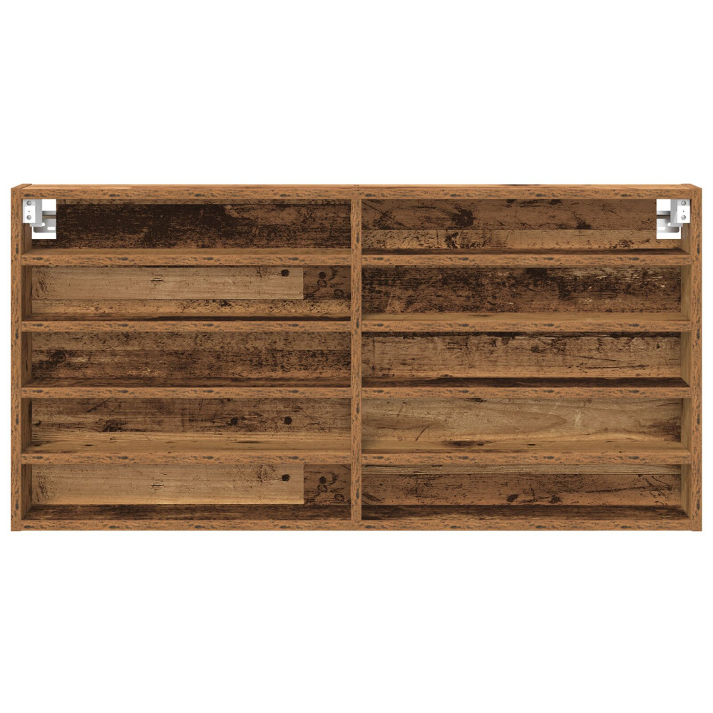 Produktbild för Visningsskåp Gammalt trä 100 x 8,5 x 50 cm Konstruerat trä