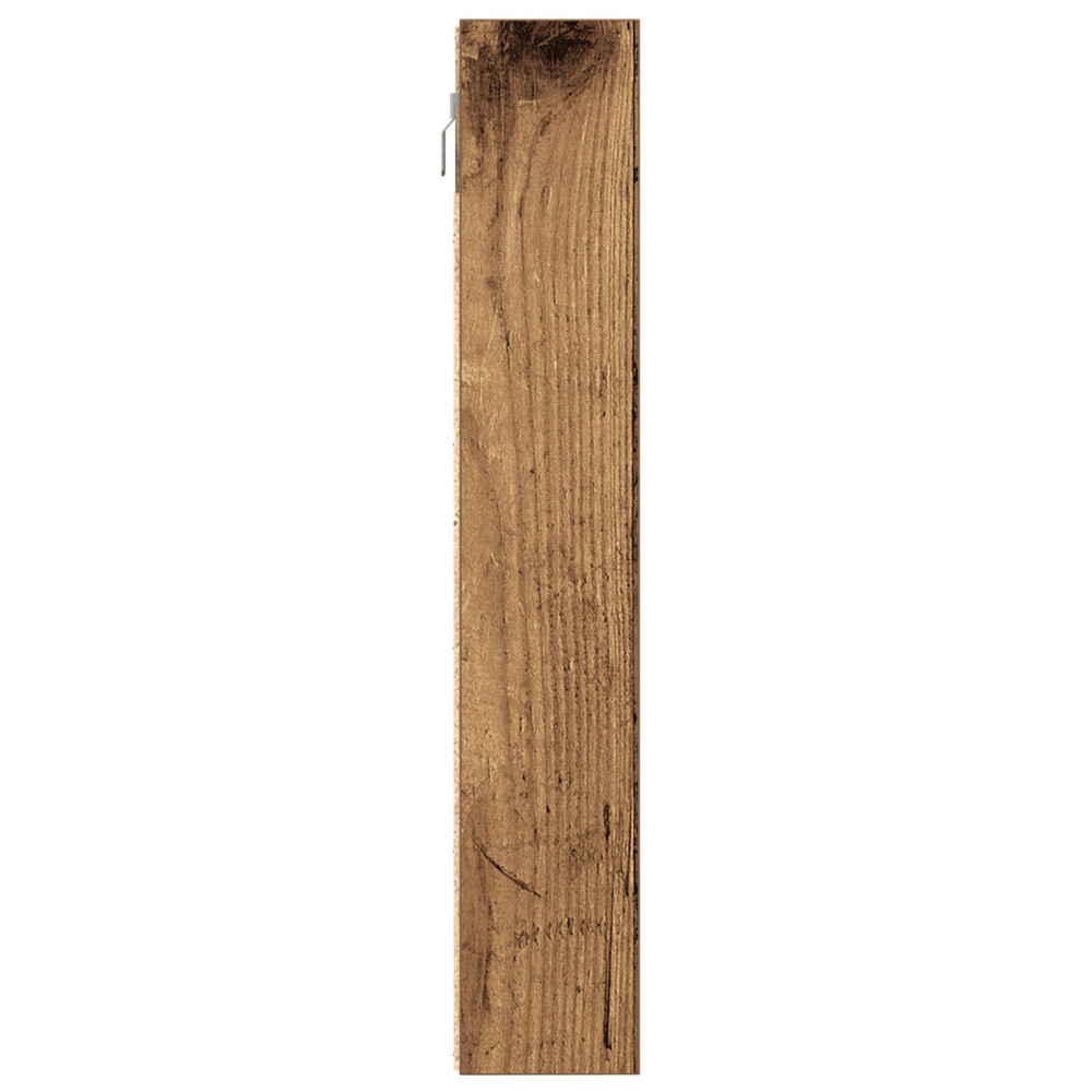 Produktbild för Visningsskåp Gammalt trä 100 x 8,5 x 50 cm Konstruerat trä
