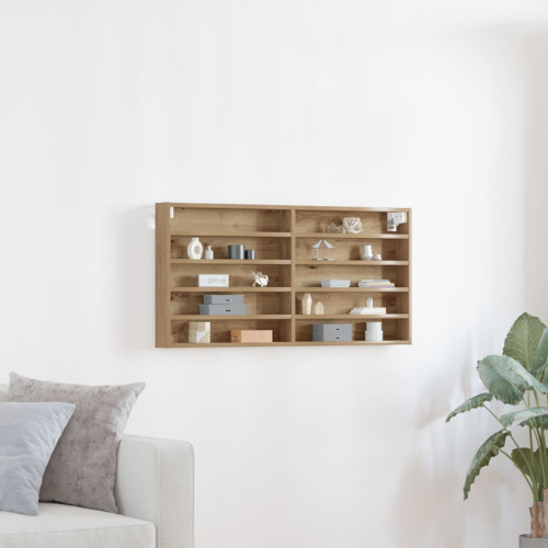 vidaXL Visningsskåp Artisan Ek 100 x 8,5 x 50 cm Konstruerat trä