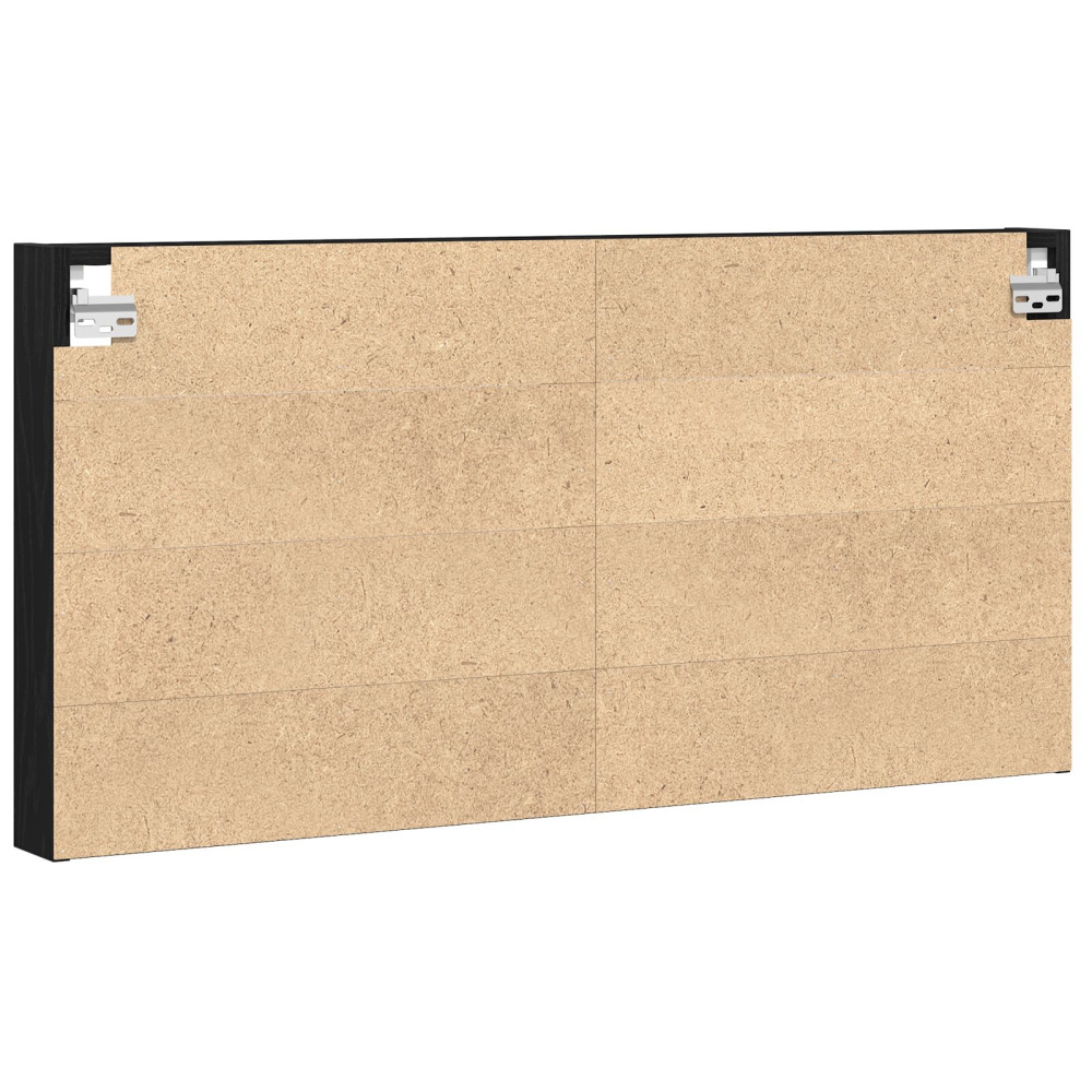 Produktbild för Visningsskåp Svart Ek 100 x 8,5 x 50 cm Konstruerat trä