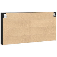 Produktbild för Visningsskåp Svart Ek 100 x 8,5 x 50 cm Konstruerat trä