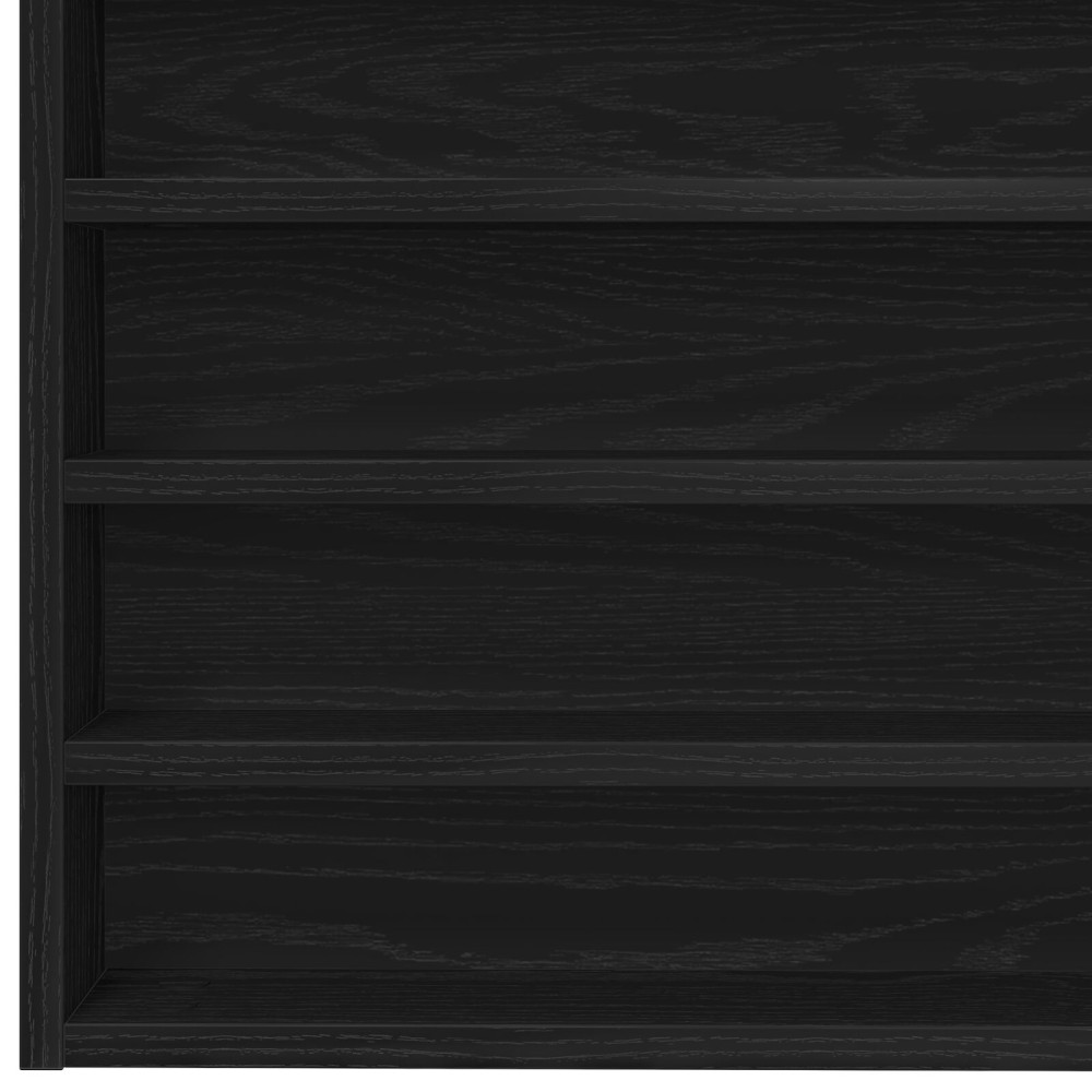 Produktbild för Visningsskåp Svart Ek 100 x 8,5 x 50 cm Konstruerat trä