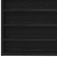 Produktbild för Visningsskåp Svart Ek 100 x 8,5 x 50 cm Konstruerat trä