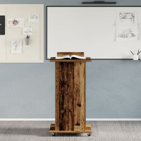 Produktbild för Podium med låda Gammalt trä 55 x 55 x 107 cm Konstruerat trä