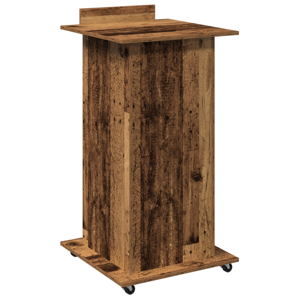 Produktbild för Podium med låda Gammalt trä 55 x 55 x 107 cm Konstruerat trä