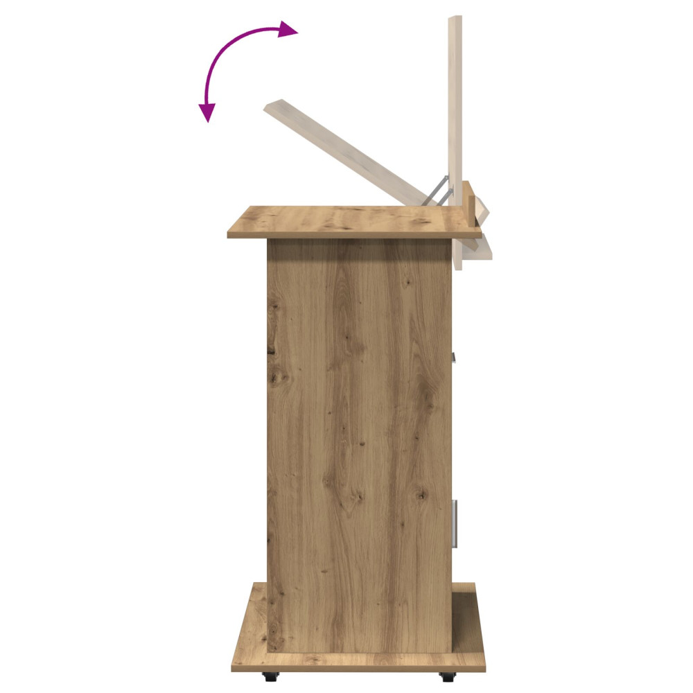 Produktbild för Podium med låda Artisan Ek 55 x 55 x 107 cm Konstruerat trä