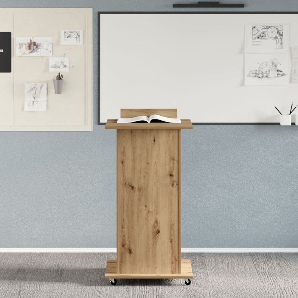 Produktbild för Podium med låda Artisan Ek 55 x 55 x 107 cm Konstruerat trä