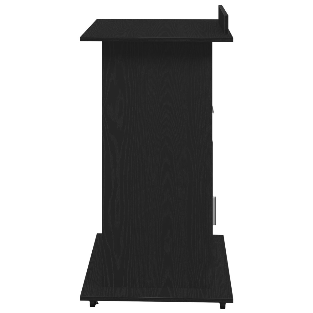 Produktbild för Podium med låda Svart Ek 55 x 55 x 107 cm Konstruerat trä
