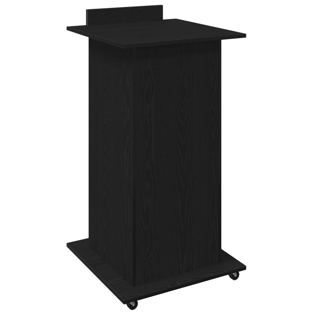 Produktbild för Podium med låda Svart Ek 55 x 55 x 107 cm Konstruerat trä