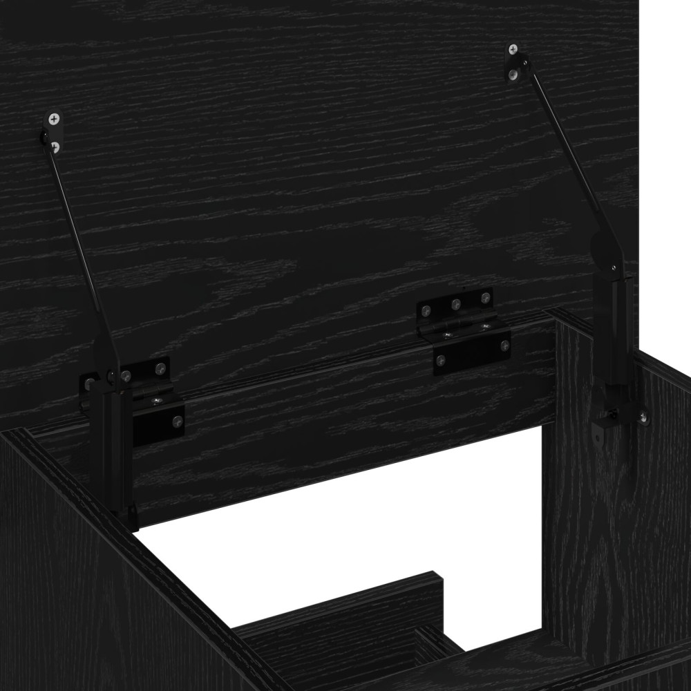 Produktbild för Podium med låda Svart Ek 55 x 55 x 107 cm Konstruerat trä