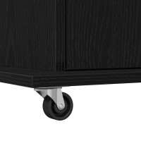 Produktbild för Podium med låda Svart Ek 55 x 55 x 107 cm Konstruerat trä