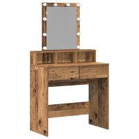 Produktbild för Sminkbord Gammalt trä 80 x 41 x 144,5 cm Konstruerat trä
