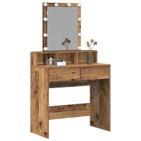 Produktbild för Sminkbord Gammalt trä 80 x 41 x 144,5 cm Konstruerat trä