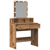 Produktbild för Sminkbord Gammalt trä 80 x 41 x 144,5 cm Konstruerat trä