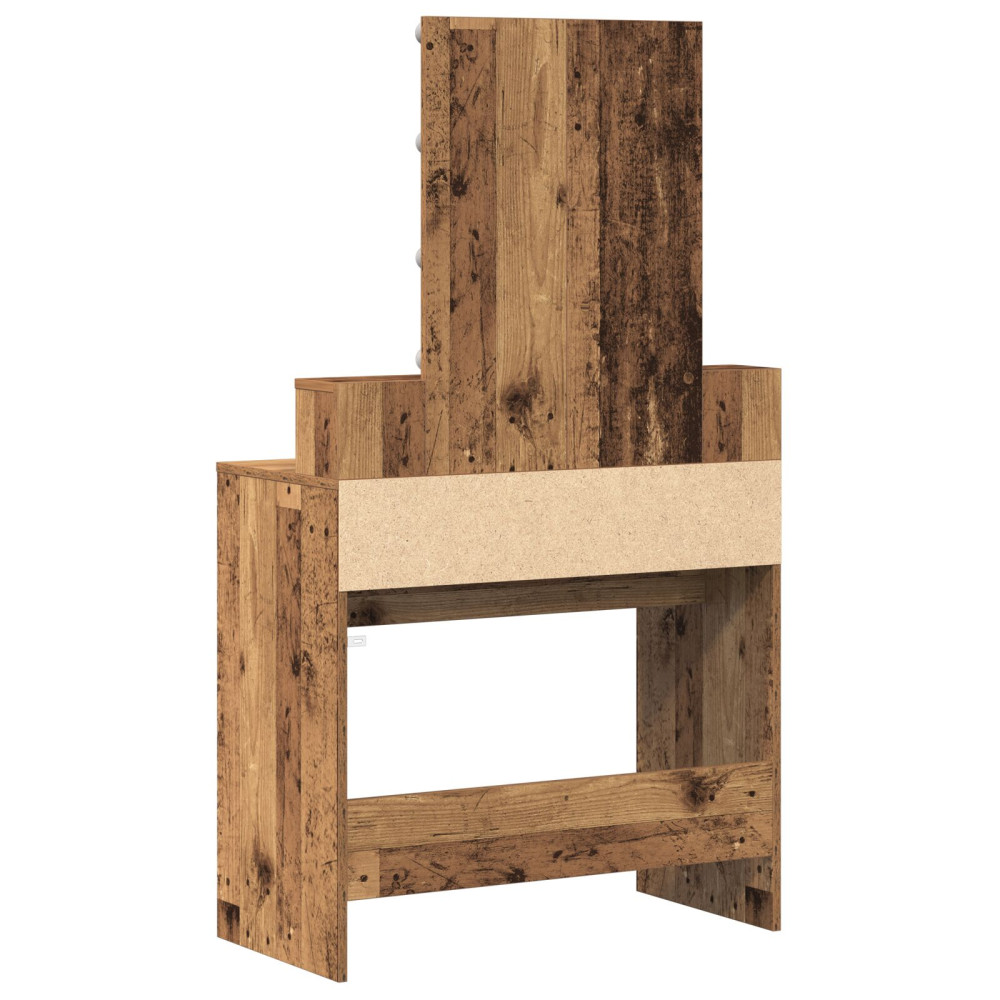 Produktbild för Sminkbord Gammalt trä 80 x 41 x 144,5 cm Konstruerat trä
