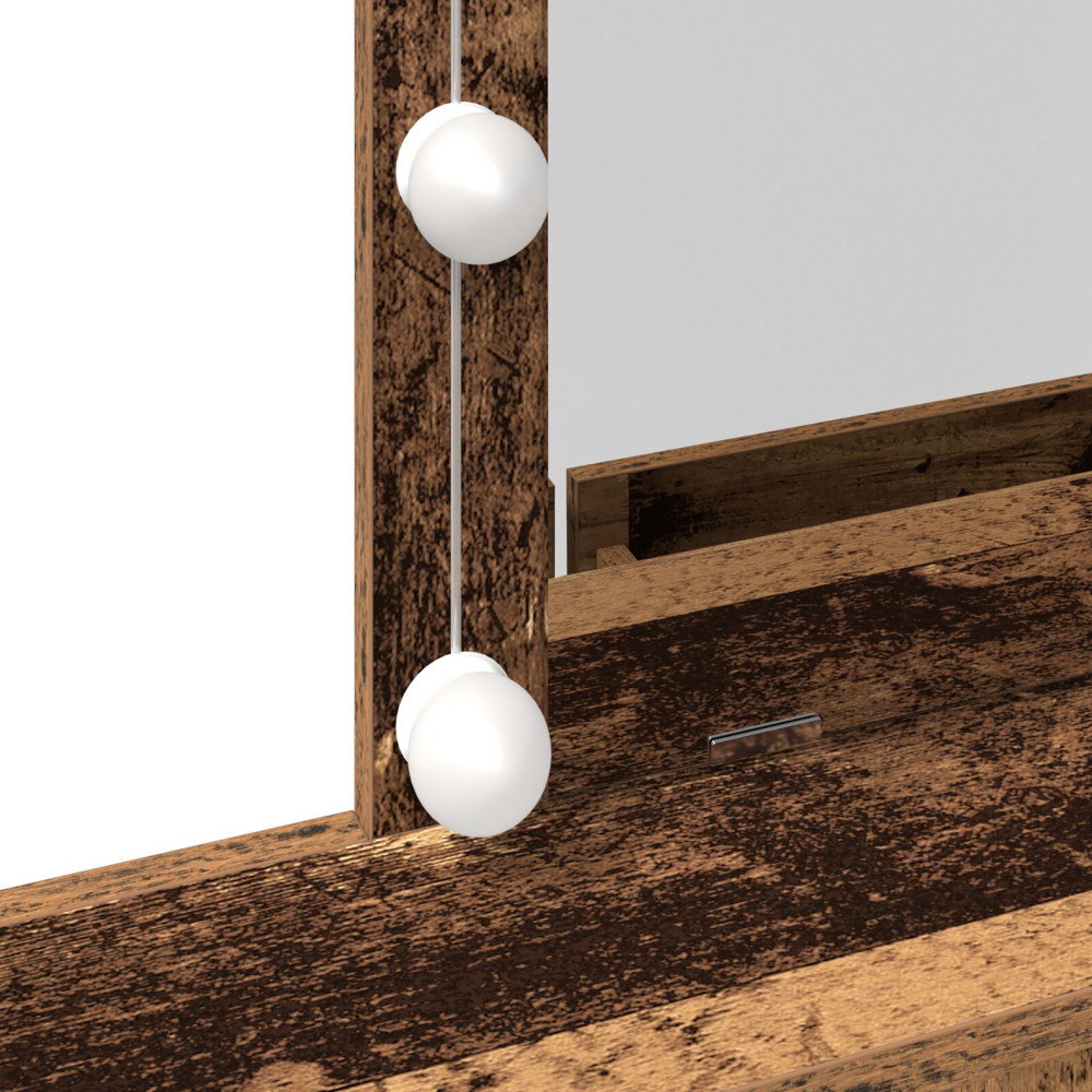 Produktbild för Sminkbord Gammalt trä 80 x 41 x 144,5 cm Konstruerat trä
