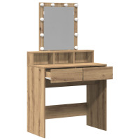 Produktbild för Sminkbord artisan ek 80 x 41 x 144,5 cm Konstruerat trä