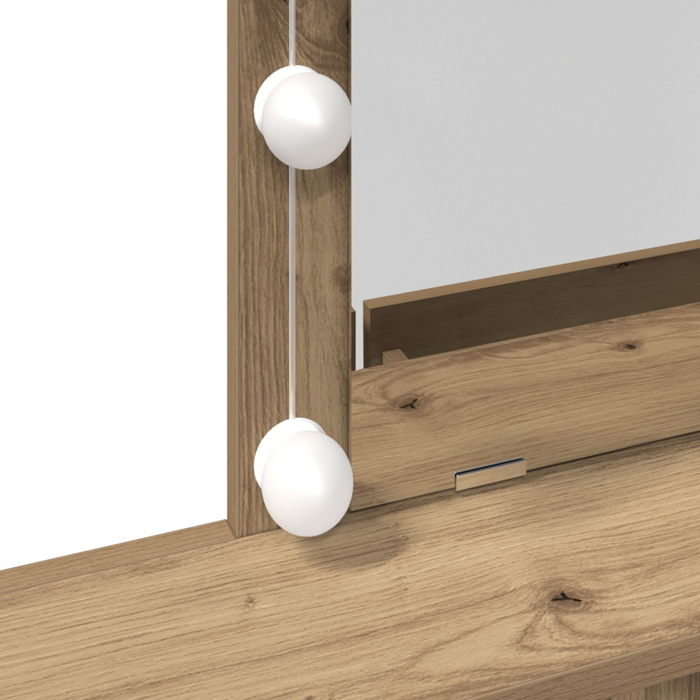 Produktbild för Sminkbord artisan ek 80 x 41 x 144,5 cm Konstruerat trä
