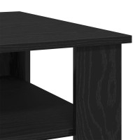 Produktbild för Kaffeebord Svart Ek 60 x 60 x 42 cm Konstruerat trä