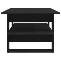Produktbild för Kaffeebord Svart Ek 102 x 55 x 42 cm Konstruerat trä