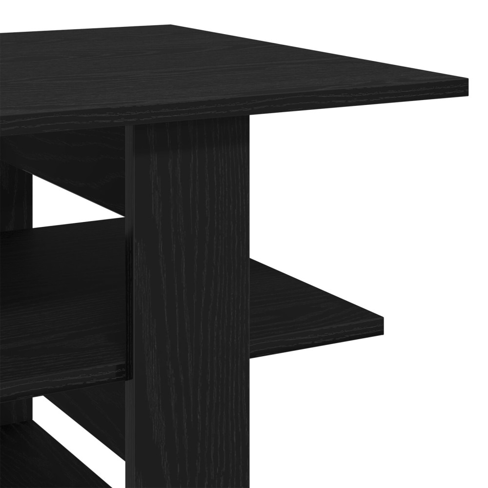 Produktbild för Kaffeebord Svart Ek 102 x 55 x 42 cm Konstruerat trä