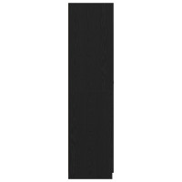 Produktbild för Garderob med lagring Svart Ek 90 x 52 x 200 cm Konstruerat trä