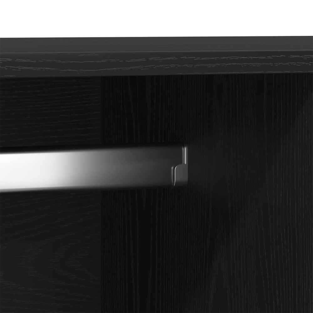 Produktbild för Garderob med låda Svart Ek 80 x 52 x 180 cm Konstruerat trä