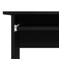 Produktbild för Hörnskrivbord Svart Ek 120 x 140 x 75 cm Konstruerat trä