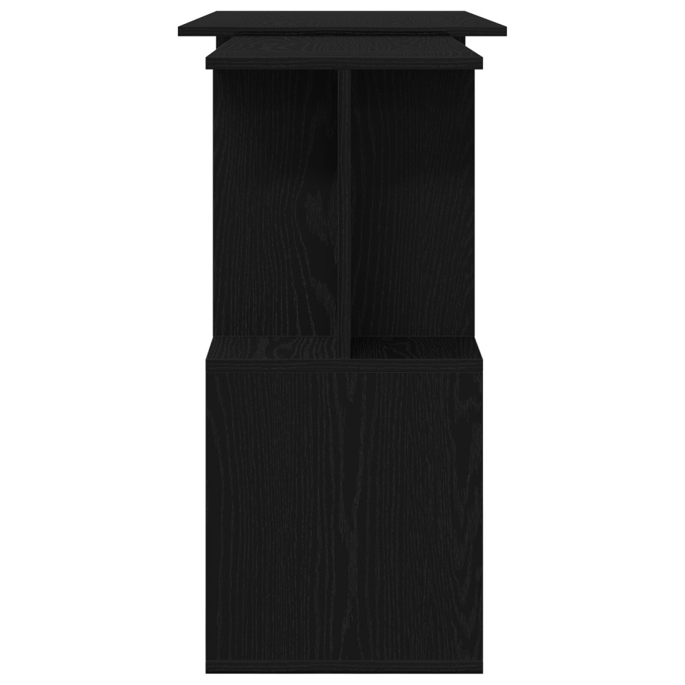 Produktbild för Skrivbord Svart Ek 200 x 50 x 76 cm Konstruerat trä