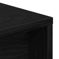 Produktbild för Skrivbord Svart Ek 200 x 50 x 76 cm Konstruerat trä