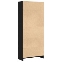 Produktbild för Hyllsystem Svart Ek 60 x 24 x 143 cm Konstruerat trä