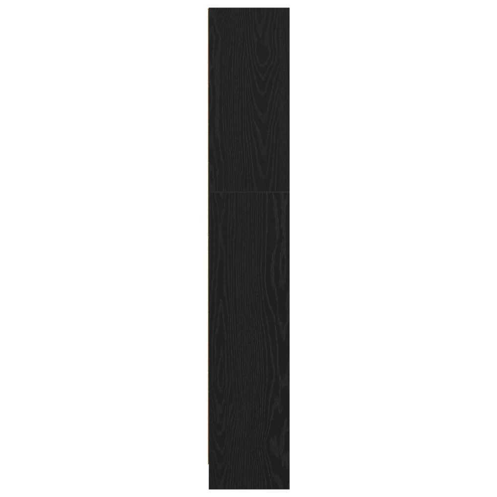 Produktbild för Hyllsystem Svart Ek 60 x 24 x 143 cm Konstruerat trä