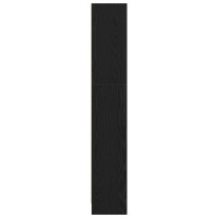 Produktbild för Hyllsystem Svart Ek 60 x 24 x 143 cm Konstruerat trä