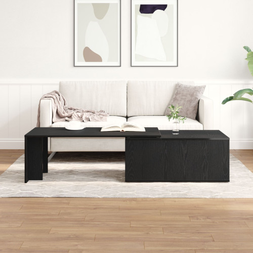 vidaXL Kaffeebord Svart Ek 150 x 50 x 35 cm Konstruerat trä