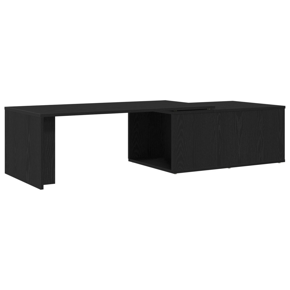 Produktbild för Kaffeebord Svart Ek 150 x 50 x 35 cm Konstruerat trä