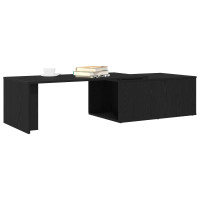 Produktbild för Kaffeebord Svart Ek 150 x 50 x 35 cm Konstruerat trä