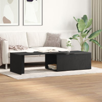 Produktbild för Kaffeebord Svart Ek 150 x 50 x 35 cm Konstruerat trä